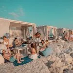 Beach club relaxation