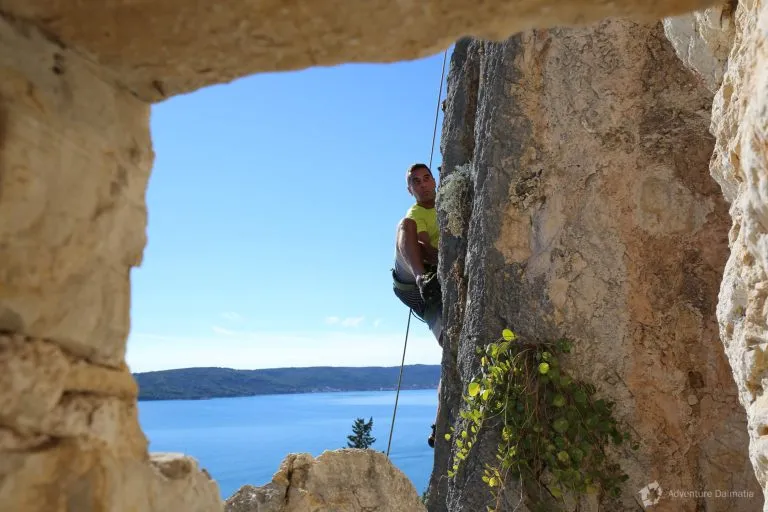 Climbing in split