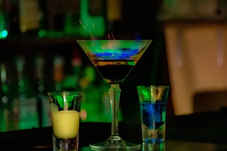 Colorful drinks for stag party