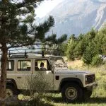 Grassy van in mountain scenery