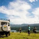 Group near truck in split