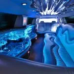 Inside a limo