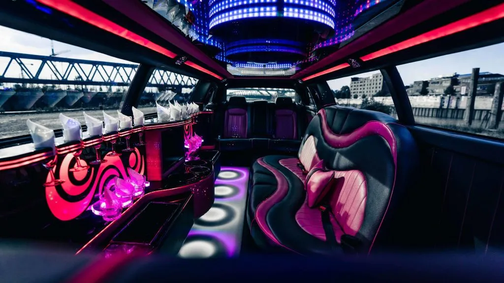 Inside limo