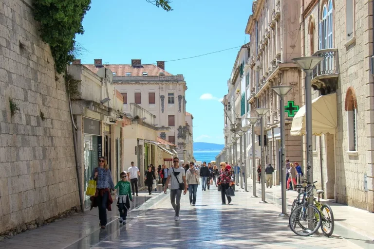 People on street in split