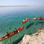 Sea kayaking around split