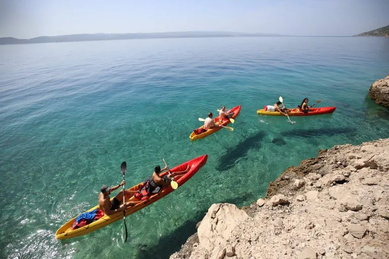 Sea kayaking around split