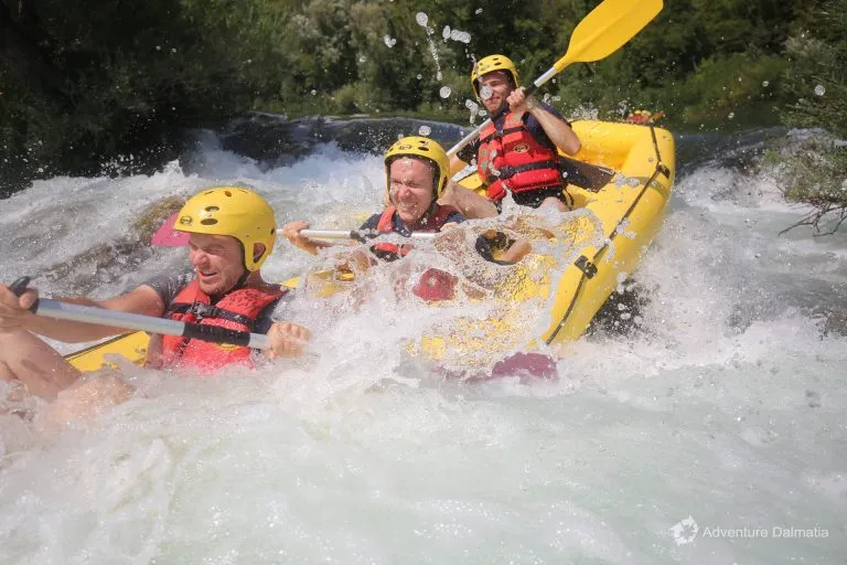 Split rafting fun