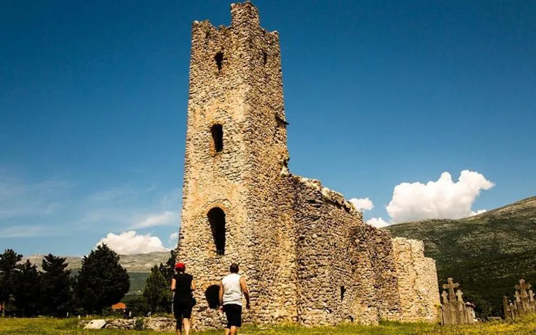 Stone tower in sunny split