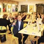 Sunny outdoor table seating