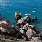 Sup auf adriatischem Meer