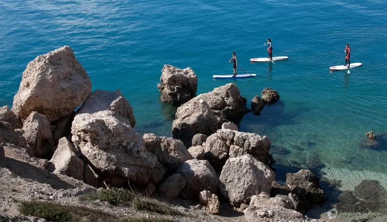 Sup on adriatic sea