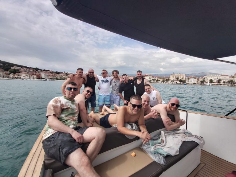 Stag group on board the boat trip in Split