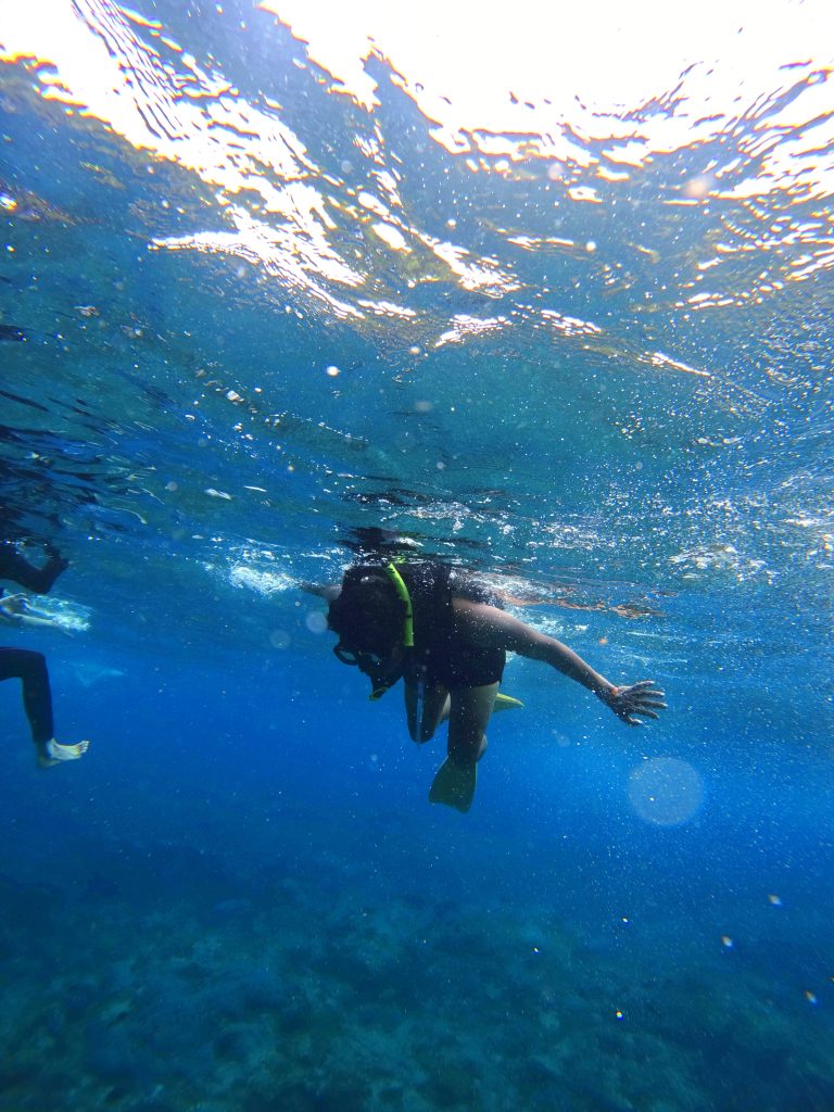 Snorkelling stop on the boat trip from Split