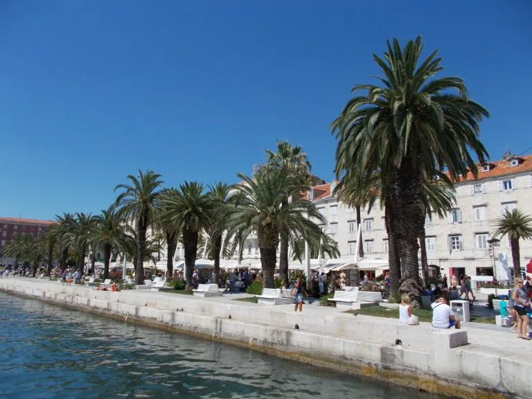 Waterfront buildings in sunny split