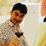 Wine glass holder at sunset