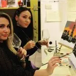 Women with wine glasses