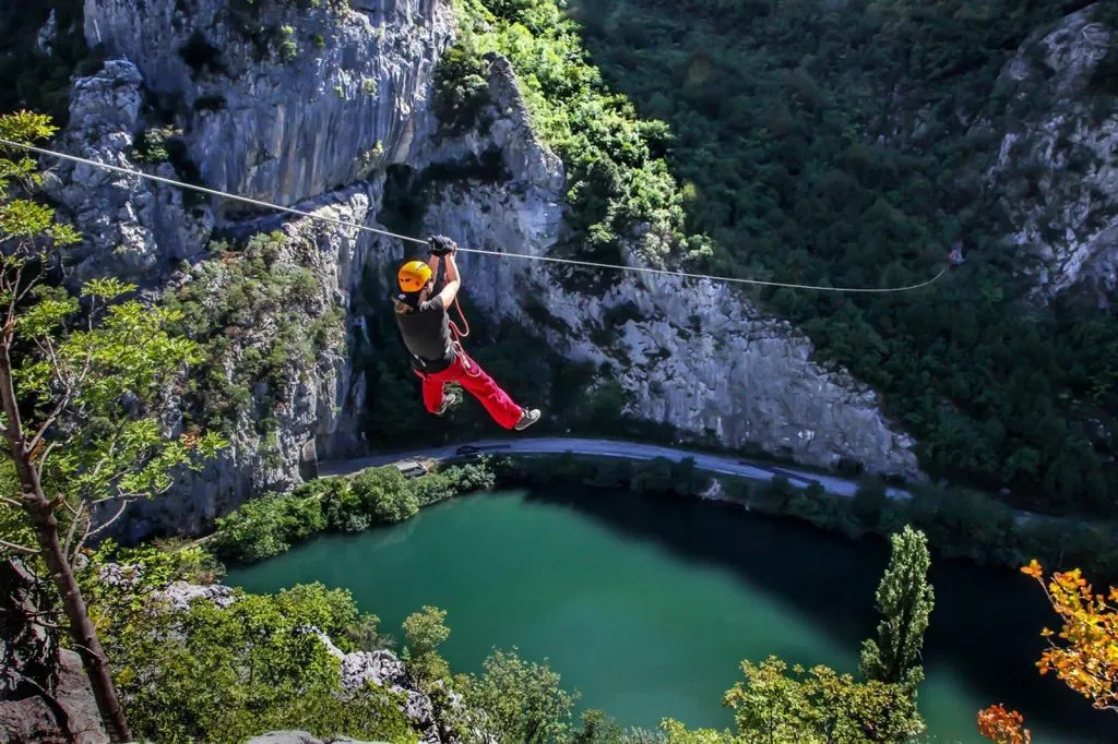 Zipline Fluss Cetina